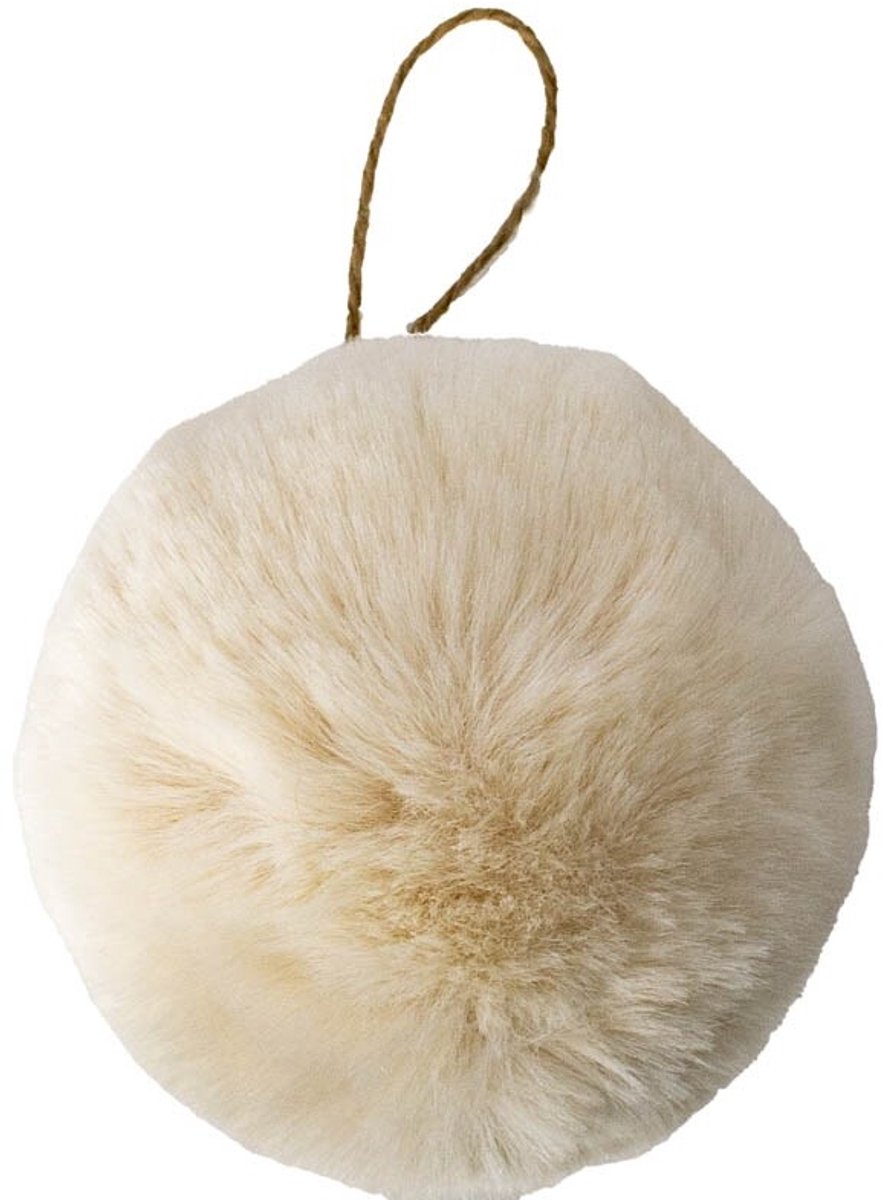 HomeBound by KY | Hanger Fluffy bal wit | Fluffy bal | feestdecoratie | kertbal